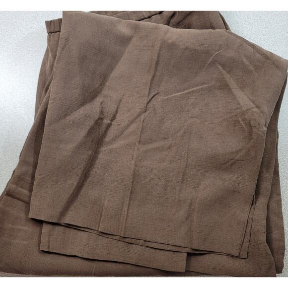 Preston & York Dark Brown Slub Knit Ankle Pants Medium Side Zip Flat Front Soft - Picture 5 of 6